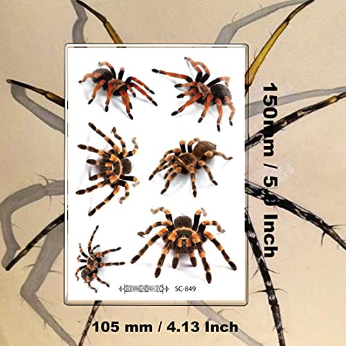 Ooopsiun 3D Halloween Spider Tattoos For Kids - 12 Sheets Spider Web Halloween Tattoos For Women Men Kids Boys Halloween Cosplay Accessories #TOP4