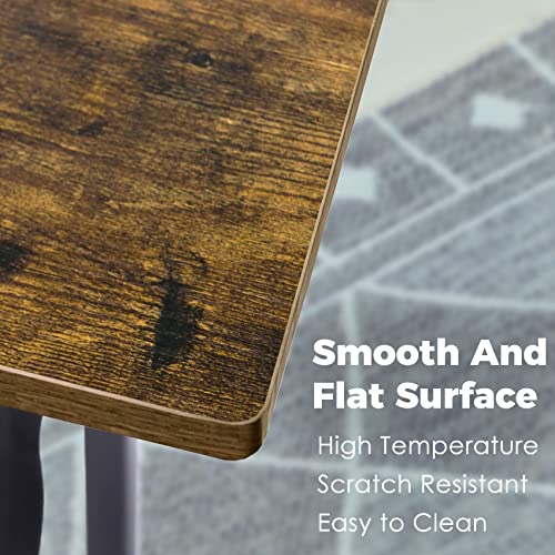 Small Side Table For Small Spaces - Narrow Small End Tables Living Room - Slim End Table With Magazine Holder - Skinny Bedside Table Small Nightstand Bedroom - Industrial Rustic Little Thin Side Table #TOP4