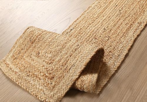 Chemin de table en jute réversible tressé main pour centre de table - 8