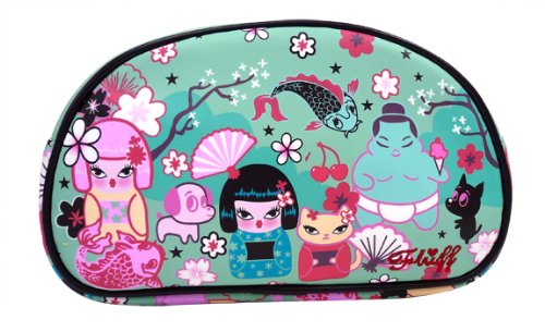 Fluff Kimono Cuties Crescent Makeup Bag