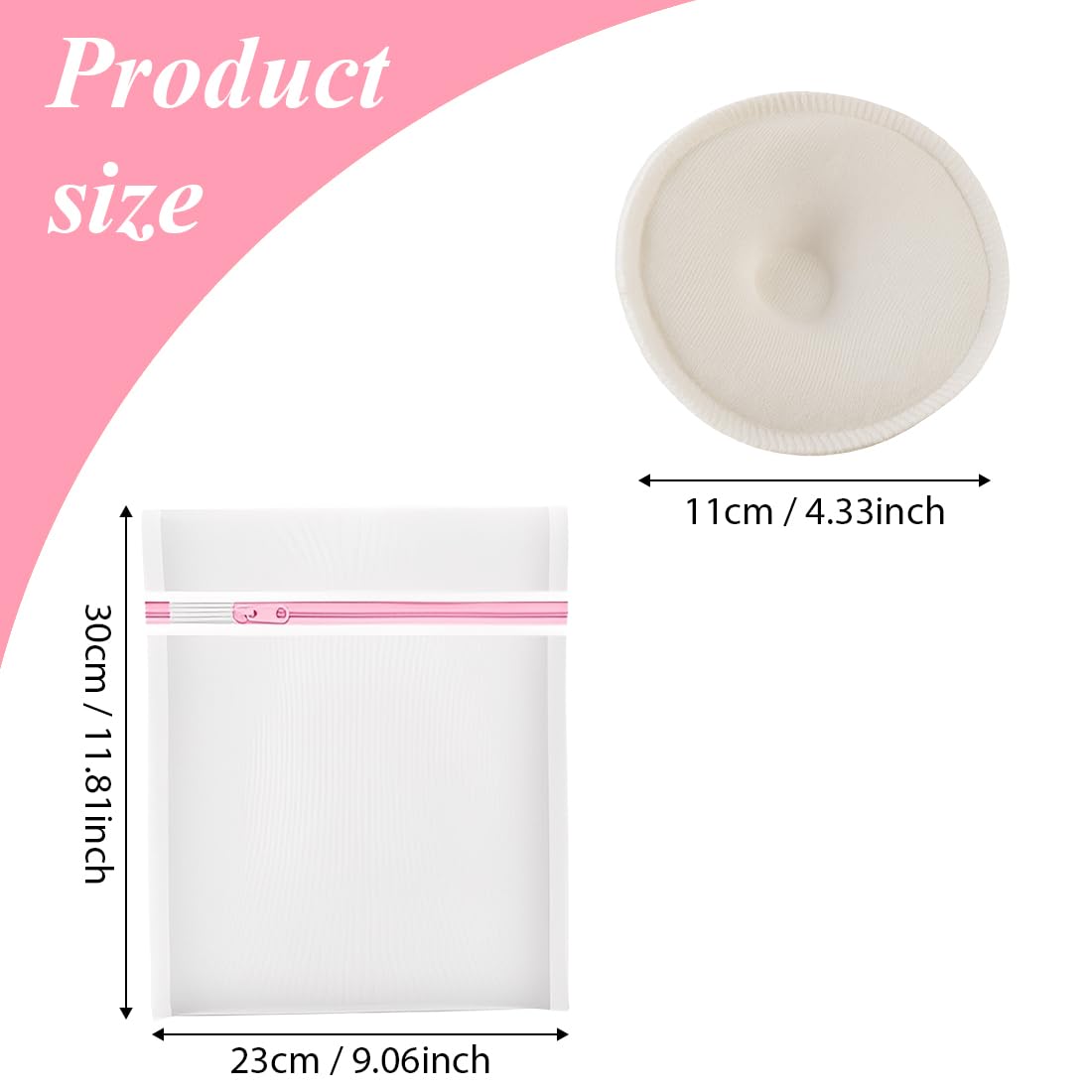8 Pièces Réutilisable Coussinets d'Allaitement avec Sac de Lavage Coussinet d'Allaitement pour la Maternité Conception 3D des Contours Excellent Ajustement Coussinets d'Allaitement Confort