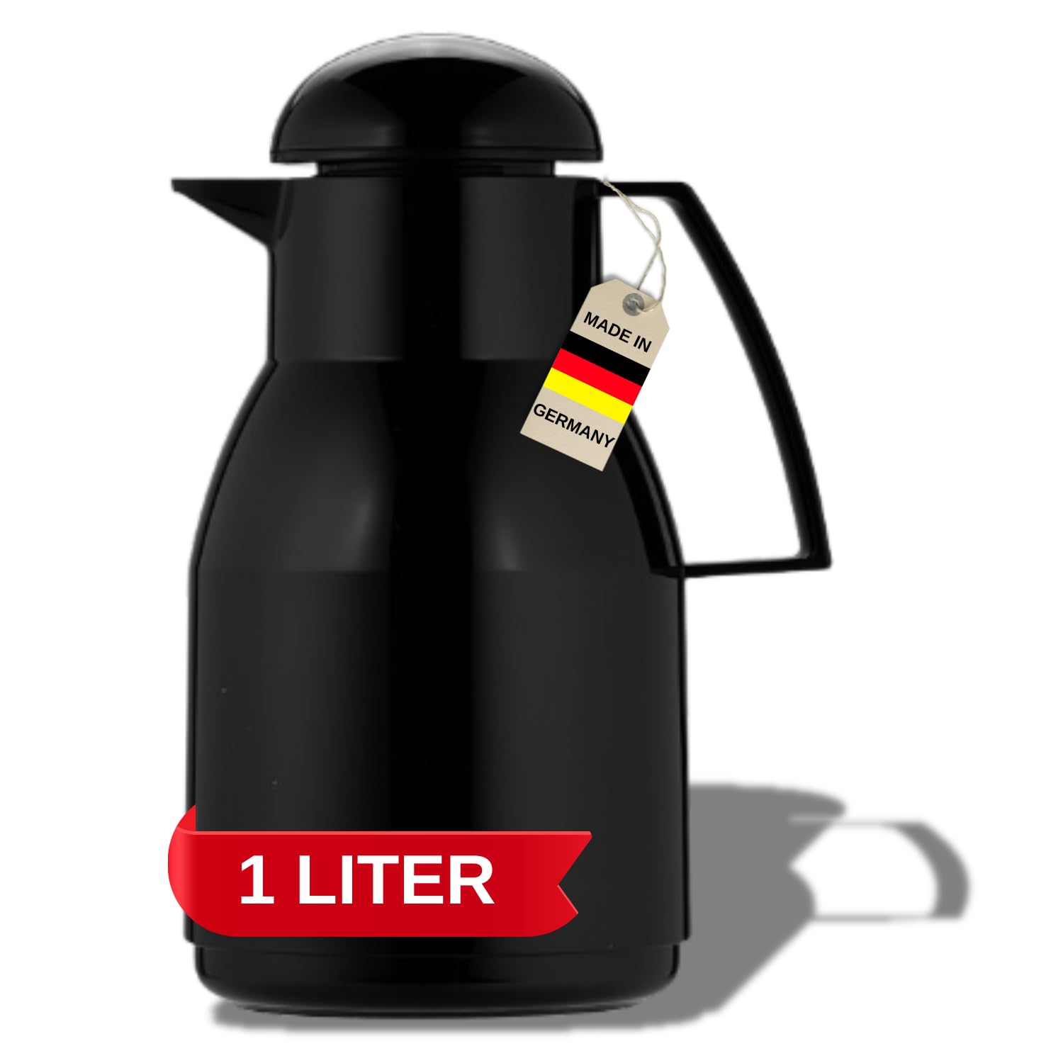 Amazon.com: Helios Top Plastic Vacuum Jug, Black, 1.0 Litre