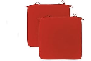 Vibrant 20x20x2.8 Inch Red Chair Cushion