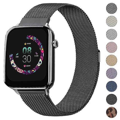 Tobfit Strap Compatible for Boat Xtend/Flash Edition/Wave Call/Wave Lite (Machine Not Included), Smartwatch Straps for Men & Women, Stainless Steel Chain Strap with Magnetic Buckle