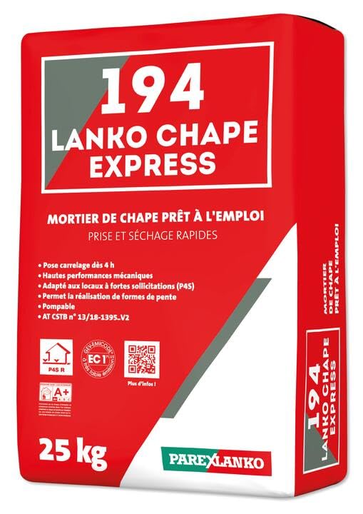 PAREXLANKO - Mortier de chape - 194 LANKO CHAPE EXPRESS - 25kg