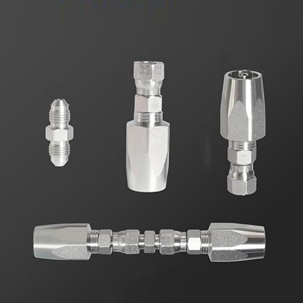 Kit de Reparación Manguera Hidráulica Reutilizable 4 Piezas 1/2 Pulgada y 3/4 Pulgada