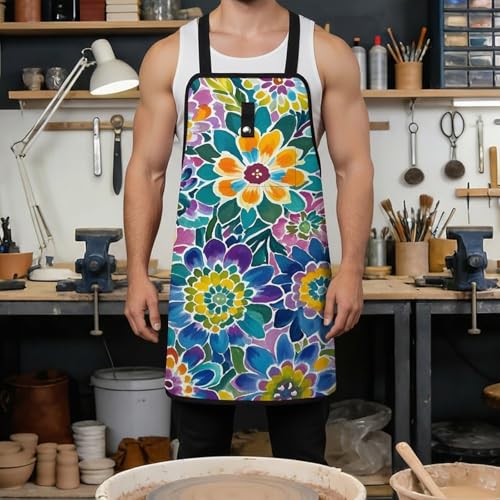 Delantal Tie Dye Unisex con Bolsillos y Ajuste miniatura 4