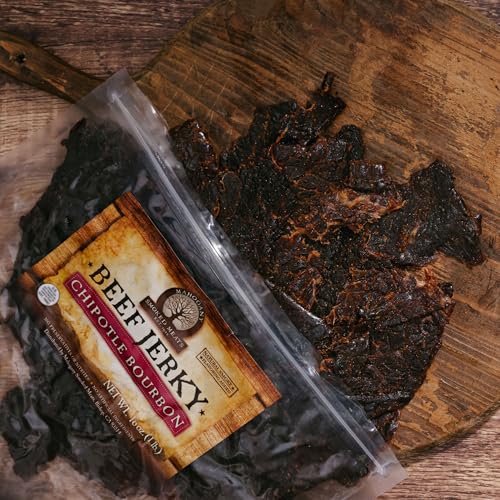 Mahogany Smoked Meats: Chipotle Bourbon Beef Jerky - 16oz