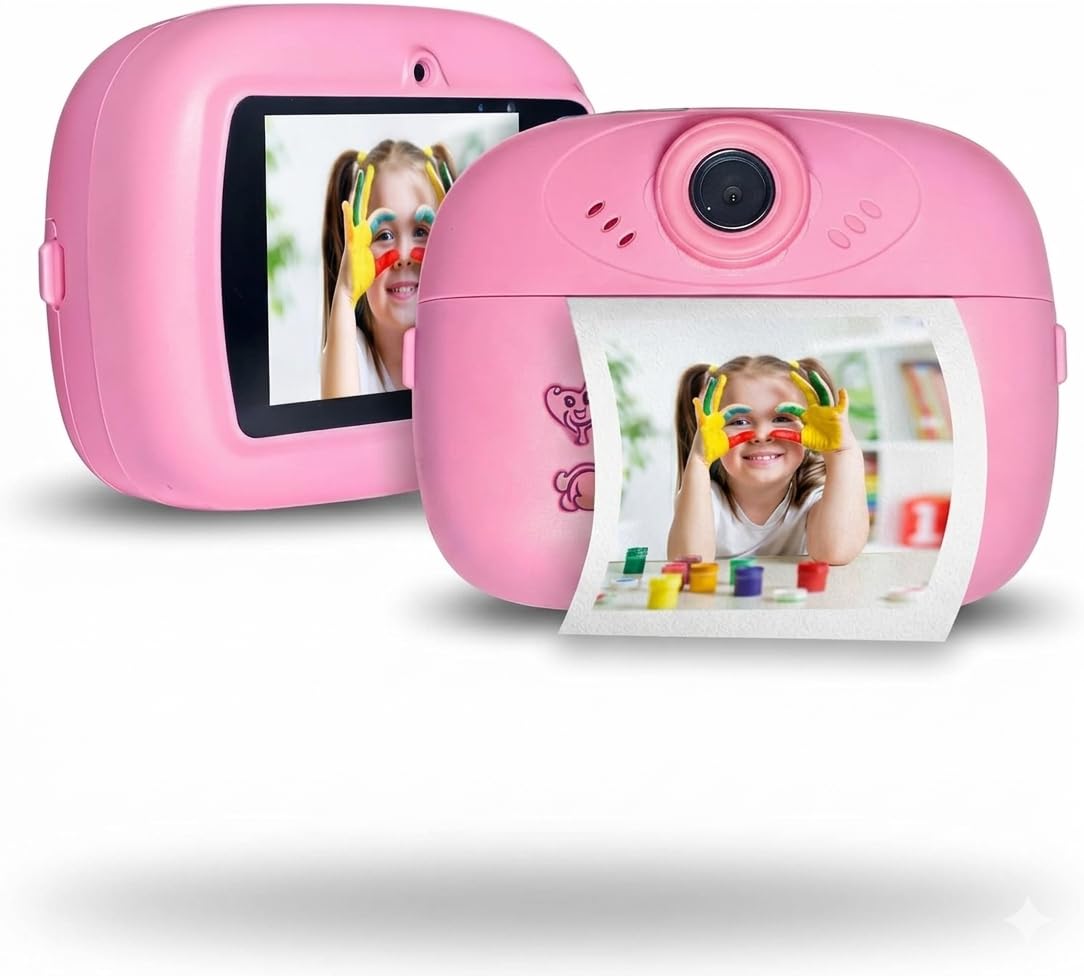 RFV1 Mini Camera Printer, Click Photo Print, Inkless Bluetooth HD Print | Compatible with Android, iOS Mobile. Instant Print Pictures and Labels for Boys and Girls,Best Gift for Kids (Cute Unicorn)-image-16