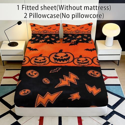 Idée Cadeau Maison Originale : Le Drap-Housse Halloween Citrouille 90x200