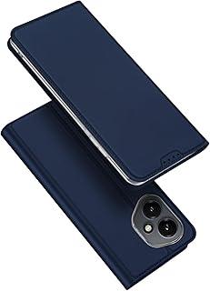 جراب حماية من جلد صناعي لموبايل هونر 400 2025 مع فتحة للبطاقات وغطاء موبايل قلاب مغناطيسي (أزرق)