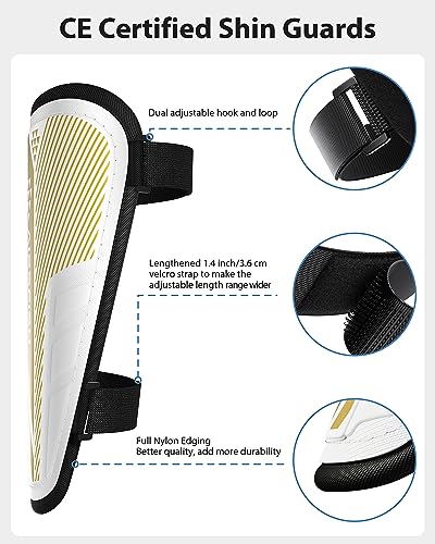 AirsFish Shin Pads Boys Certified Kids with Ankle Protection,High Strength Shin Pads,Breathable Non Slip Extended Adjustable Straps,Protective Football Equipment for Boys and Girls - Image 2