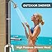 GBBNE Outdoor Shower Kit Fixtures Faucet,Outside Shower with Single Handle for Backyard,Valve Included,Brushed Nickel