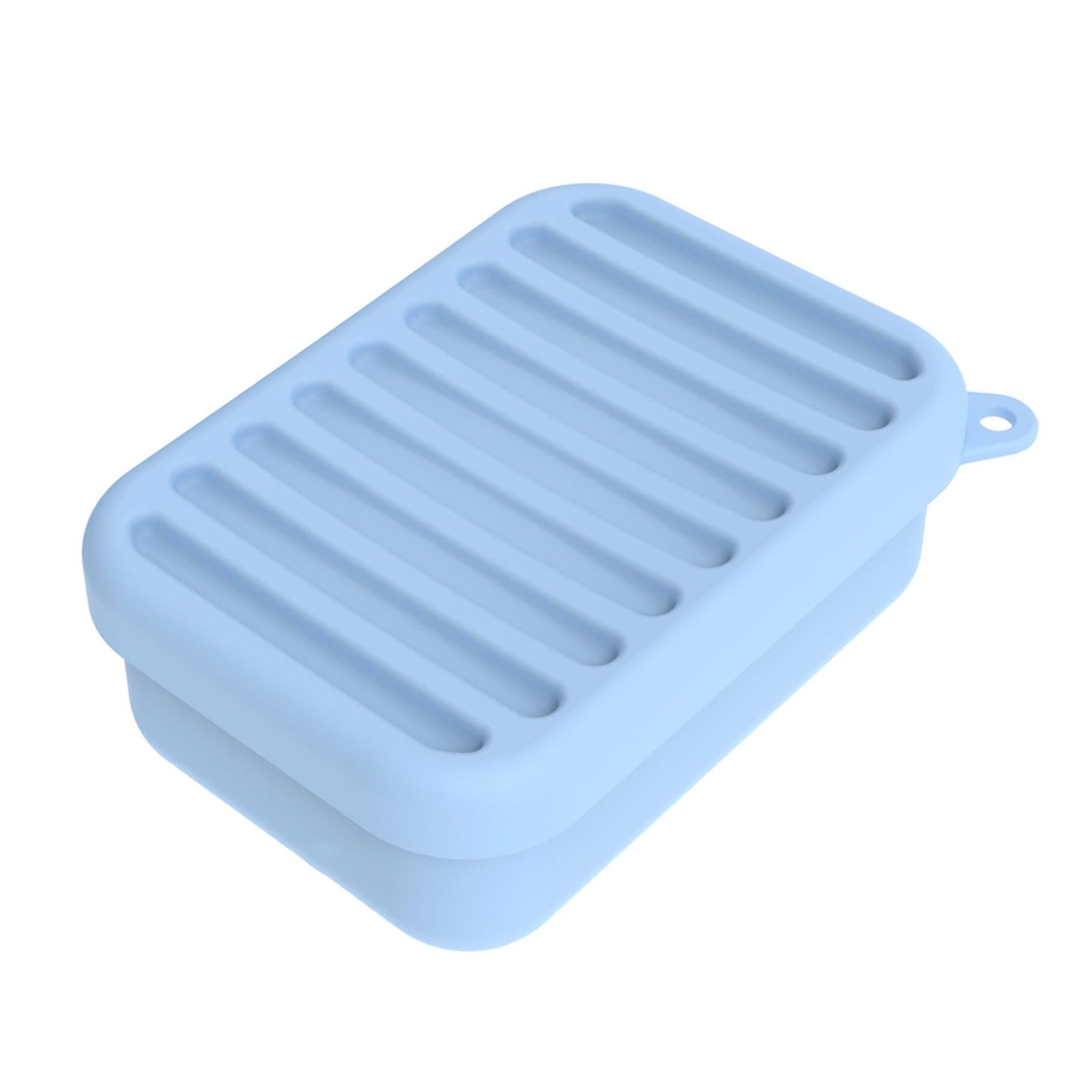 Tsophreniq Silicone Soap Container Box with AntiSlip Base and Covers for Keepings Soap Clean and Dry Covered Tray
