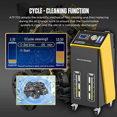 Qpking Automatic Transmission Fluid Exchanger,Atf Exchanger Clean Machine, Auto-Transmission Oil Exchanger,Transmission Flush Machine For 12V Flushing Device Oil Change Gasoline Car & Diesel Vehicle #TOP6