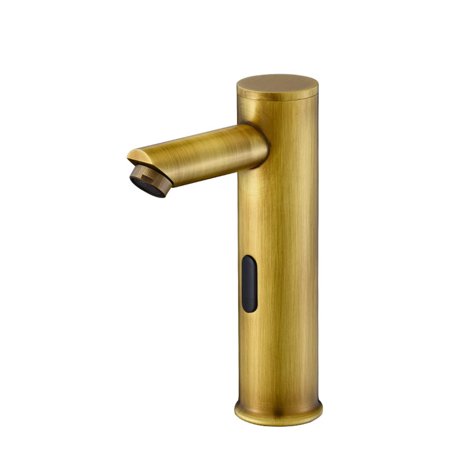 ZQFHSX Automatic Sensor Tap for Bathroom Sink - Touchless Gold Basin Mixer Faucet Battery-Powered Tall Cold Water Washbasin Smart Hygiene Solution