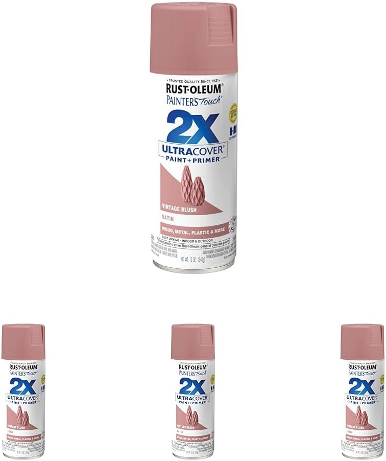 Rust-Oleum Painter's Touch 2X Satin Vintage Blush 12 oz (Pack of 4)