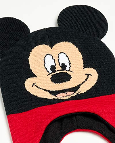 Image of Disney Little Boys Mickey Mouse Hat and 2 Pair Gloves or Mittens Cold Weather Accessory Set, Ages 2-7