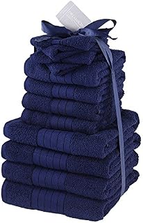 Brentfords Luxury Towels Bale Set 100% Cotton Large Soft Bath Hand Face 12 Piece - Blush Pink Heather
