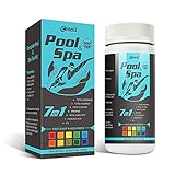 EMALL Pool and Spa Test Strips ,7-in-1 Swiming Pool Water Testing, 100 Pack Strips,Chlorine,...