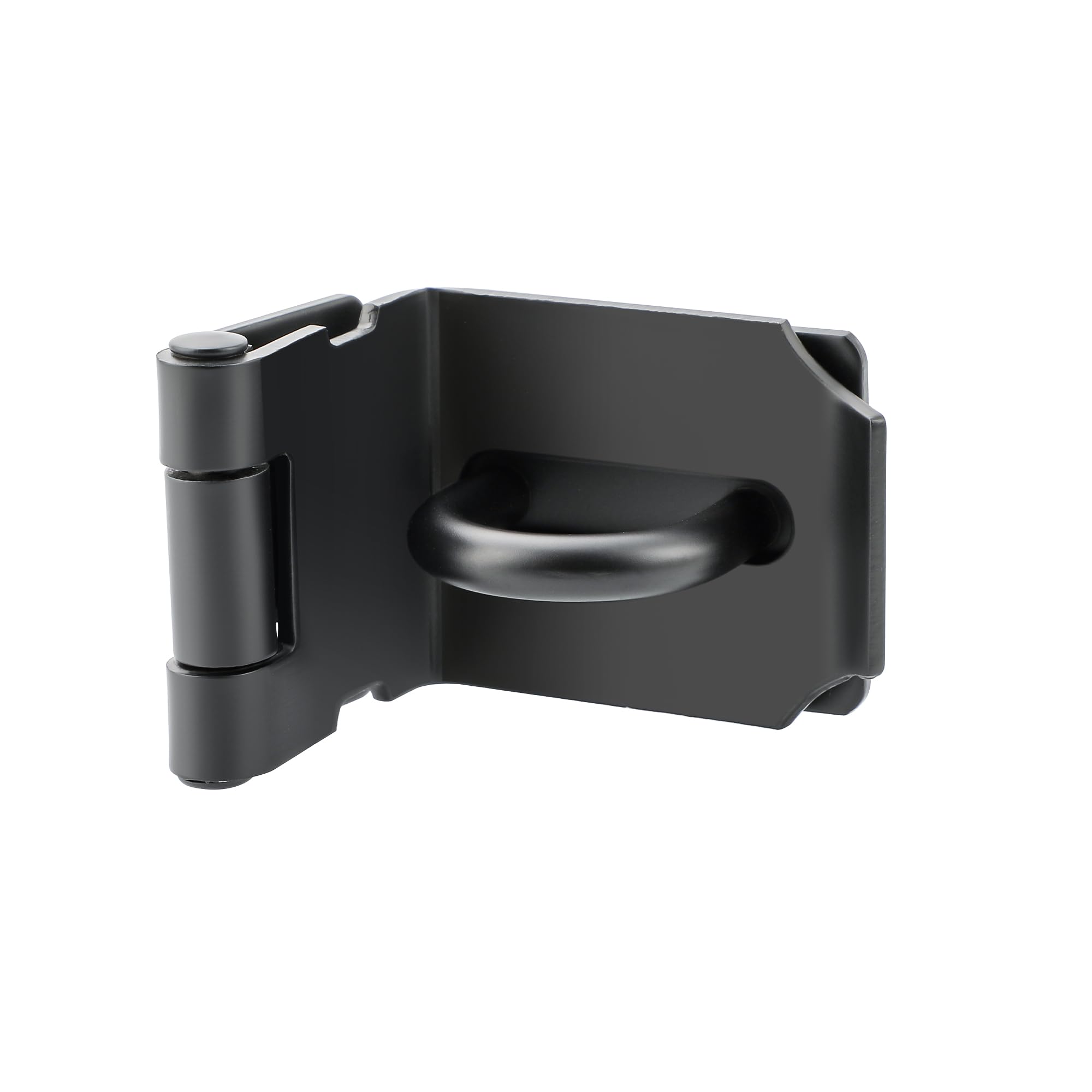 SAYAYO 90 Degree Hasp and Staple SUS304 Stainless Steel 3 Inches, Black