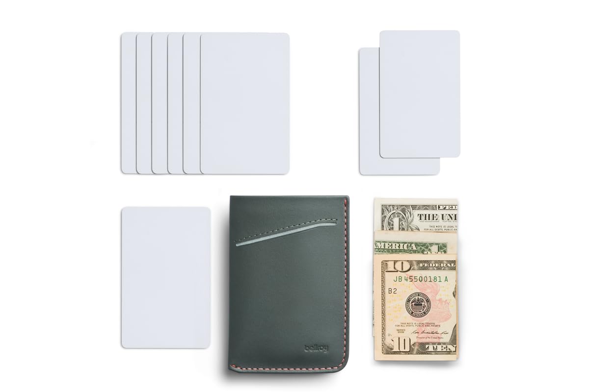 Bellroy Card Sleeve, Schlanke Brieftasche aus Leder - Everglade