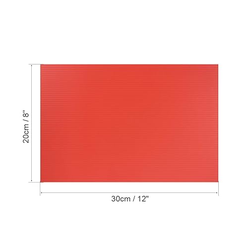 Miniatura 2 de uxcell Hojas de plástico corrugado, letreros rojos en blanco de 0.118 pulgadas, 8 x 12 pulgadas, tablero en blanco impermeable 2 piezas