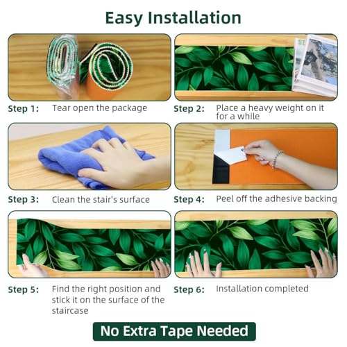 Tapis d'escalier antidérapants pour escalier bois glissant : solution réutilisable - 7