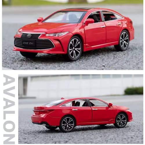 Image of Invite Enterprise Toy Car 1:24 Toyota Avalon Metal Alloy Diecast Car Model Miniature Model With Sound Light Model Boys Toys For Children's? Red - Color ?