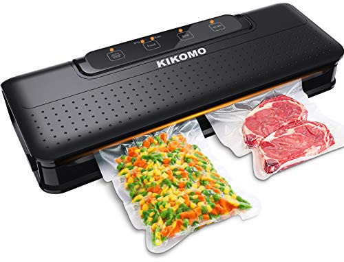 ã€Upgrade Dual Pumpsã€‘Vacuum Sealer Machine, KIKOMO Automatic Food Saver with Air Sealing System |One-Touch Operation |Led Indicator Lights |Dry Moist Food Modes |Starter Kit |15 Vacuum Bags |2 Gaskets