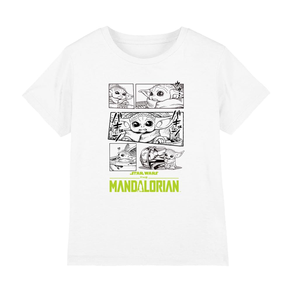 Star Wars The Mandalorian Grogu T-Shirt - White - 7-8 Years