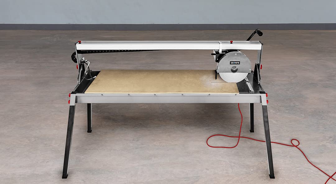 GRAPHITE Fliesenschneidemaschine 1500W 250x25 mm Schneidbereich 1200 mm max Schnitttiefe 90º/45º 52/46 mm