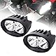 BeiLan 2Pcs Zusatzscheinwerfer Motorrad LED, Nebelscheinwerfer Schwarz, LED Arbeitsscheinwerfer, Spotlicht Lampe 12V 24V 20W 1800LM Cree 6500K