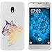 Produktbild PhoneNatic Case kompatibel mit Samsung Galaxy J3 2017 Silikon-Hülle Floral Katze M2-3