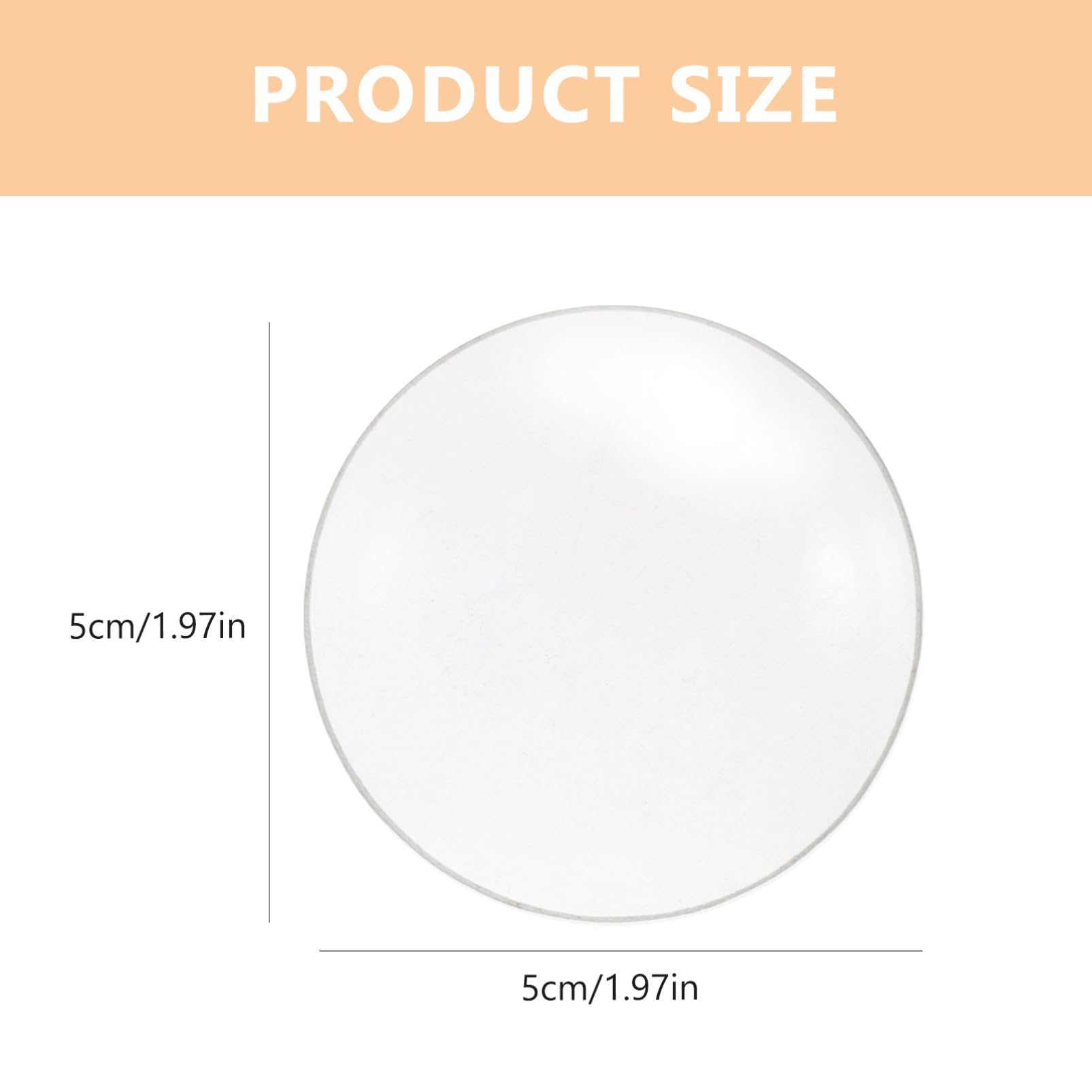 ERINGOGO 5Pcs Double Convex Lens Optical Glass Diameter Focal for Laboratory Experiments and Teaching Demonstrations for Physics and Optics Education