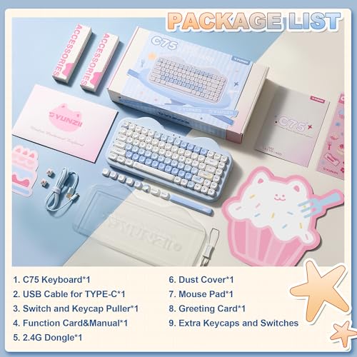 YUNZII C75 ワイヤレス メカニカルキーボード の商品画像 8