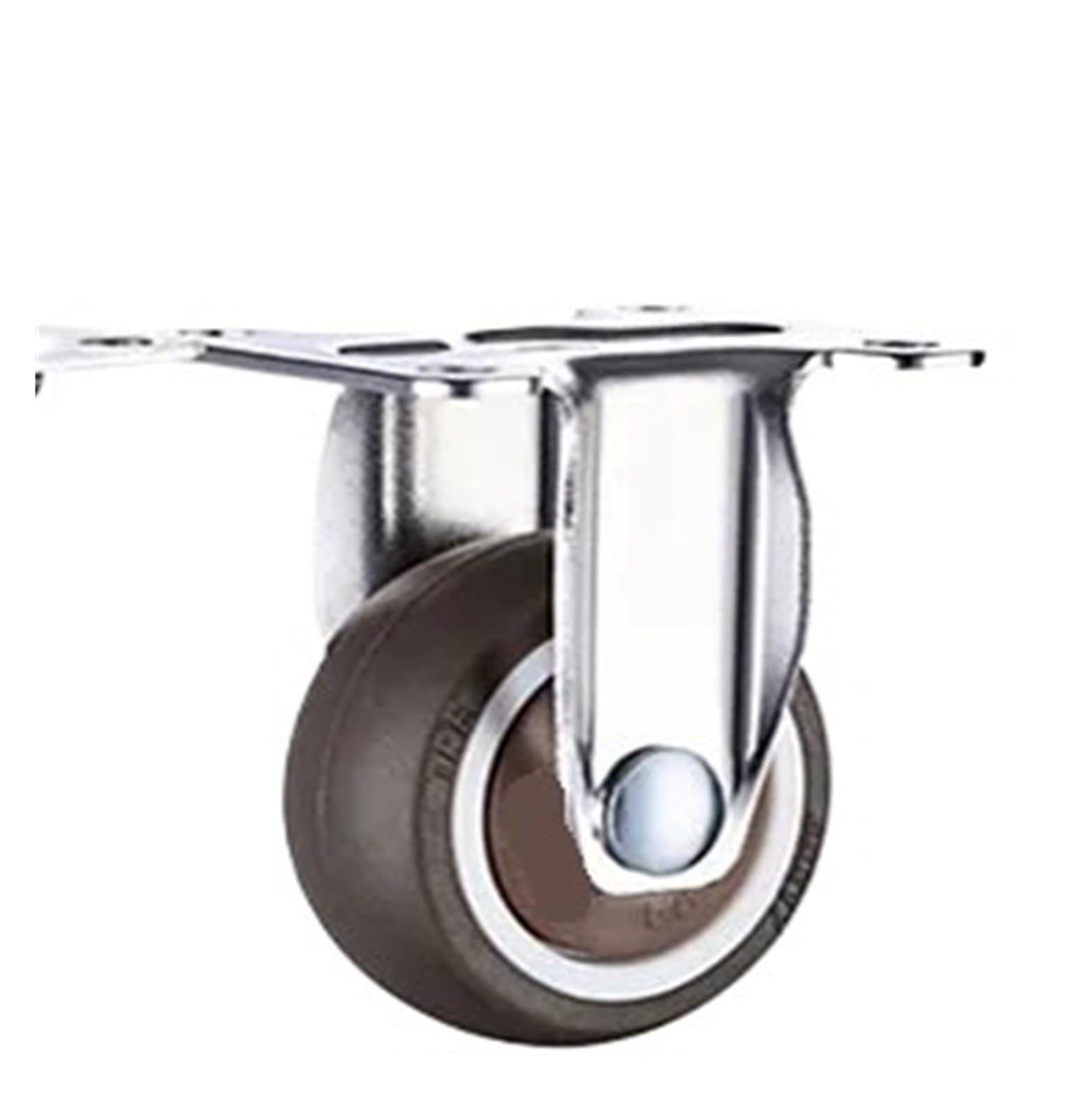 MXXDMOPD 1PCS 1/1.25/1.5/2 inch Furniture casters Rubber Swivel Caster Trolley with Brake(B,2 inch)