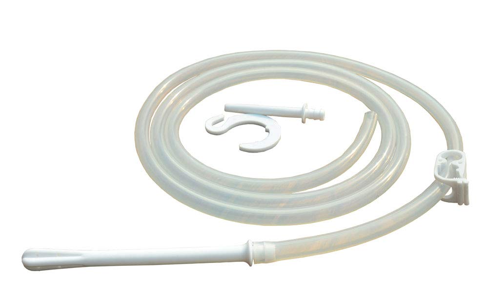 Platinum Cured Silicone Tube with Nozzle Set for 2 Quart and 1.5 Quart Stainless Steel Enema Can | Silicon Tube with Enema Nozzle Set
