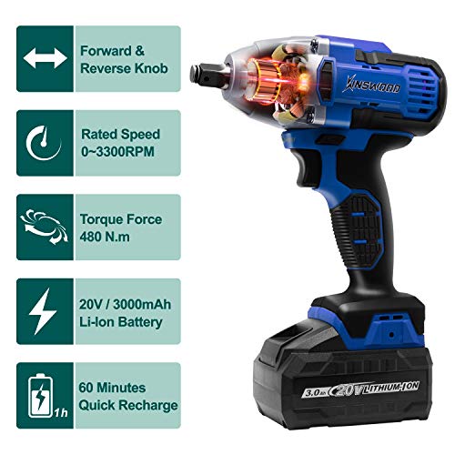 Kinswood 20V Max 2200RPM 480Nm 1/2