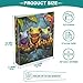 ALAZA Frog Tropical 3D 3 Ring Binder Holds of 200 Sheets Fits Letter Sized Paper D-Ring Organizer for School Home Work Office Supplies 1 Pack