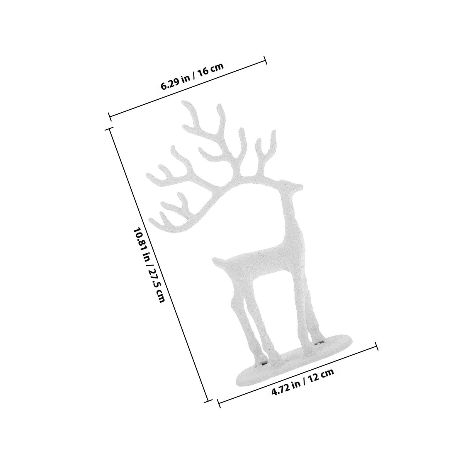 Statuetta Renna in Ghisa Elegante per Decorazione Natalizia da Tavolo Resistente e Facile da Mantenere per Arredamento Casa Durante Festività
