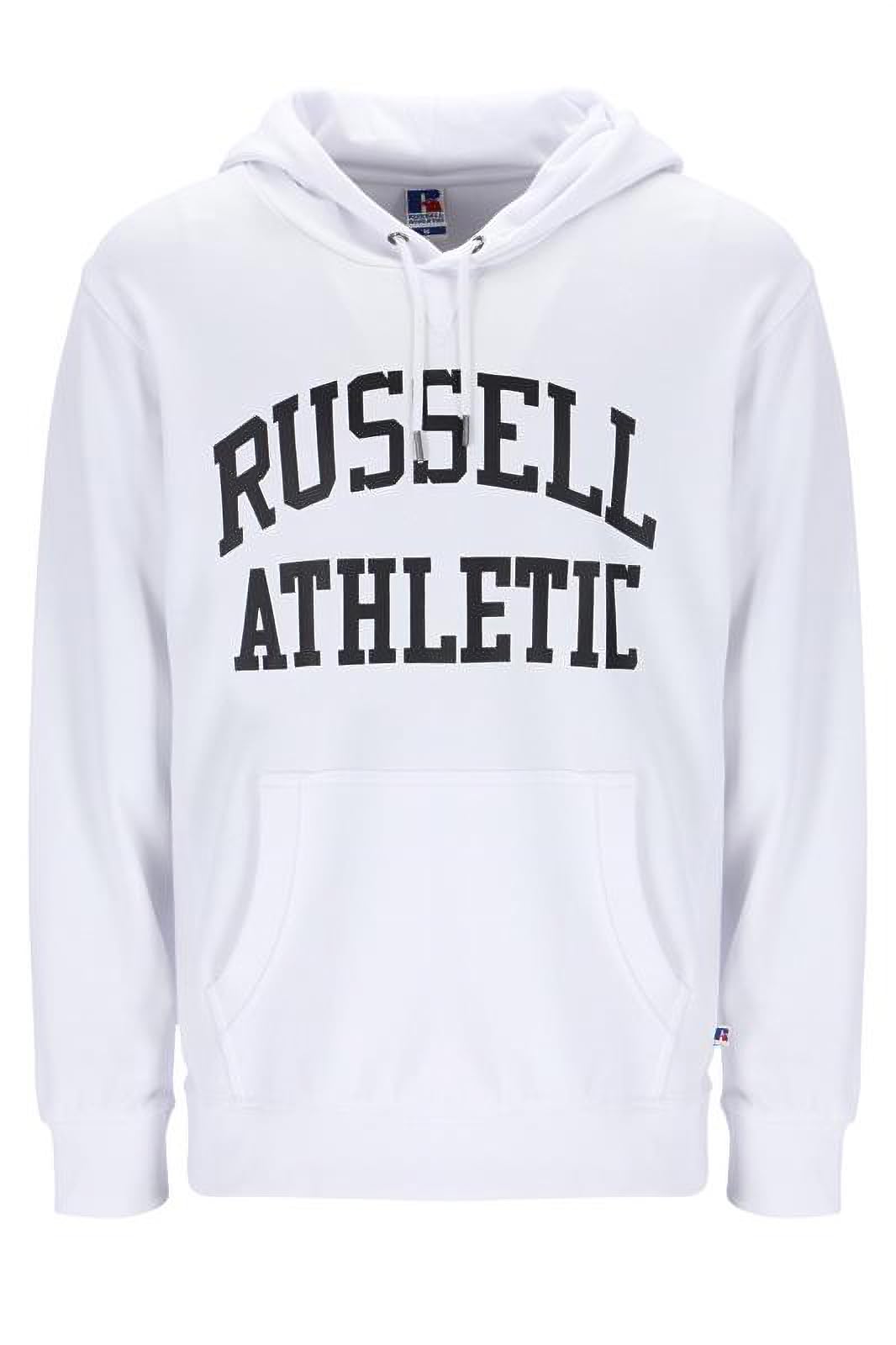 Russell Athletic Mens Iconic Hoody Sweat Shirt Nuring Tunic, White, XL EU