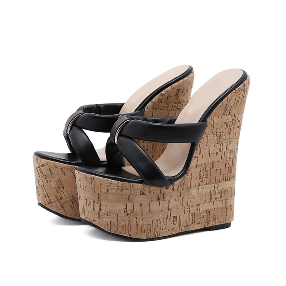 Sandali con Zeppa Ultra Alta da Donna - Tacchi Alti 16 cm per Pole Dance, Night Club, Festa di Matrimonio, passerella