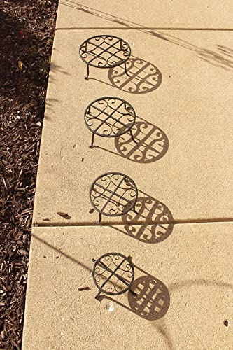 Red Carpet Studios Scroll Pattern Plant Stand, Wrought Iron #TOP2