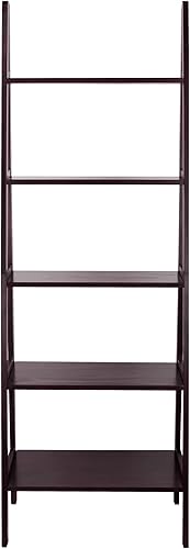 Miniatura 5 de Casual Home Librería con forma de escalera de 5 estantes de madera 100% sólida, estándar, color expreso