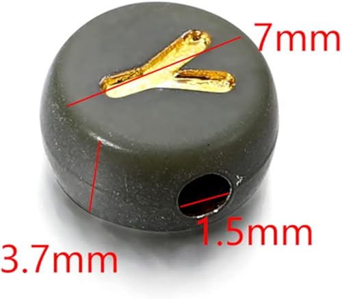 Miniatura 2 de 100-500 piezasbolsa, cuentas de letras acrílicas, espaciador del alfabeto, cuentas sueltas hechas a mano para hacer joyas DIY, encontrar accesorios