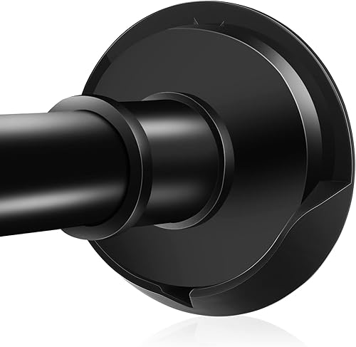 Kitosun - Soporte adhesivo para barra de cortina de ducha para pared, soporte profundo de 35 con cinta para montaje rápido sin taladrar y tornillos