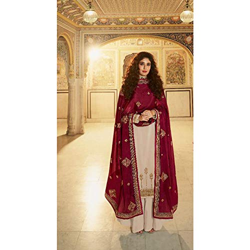 Heavy Embroidery Work Pakistani Indian Ready to Wear Shalwar Kameez Palazzo Dupatta Suits4