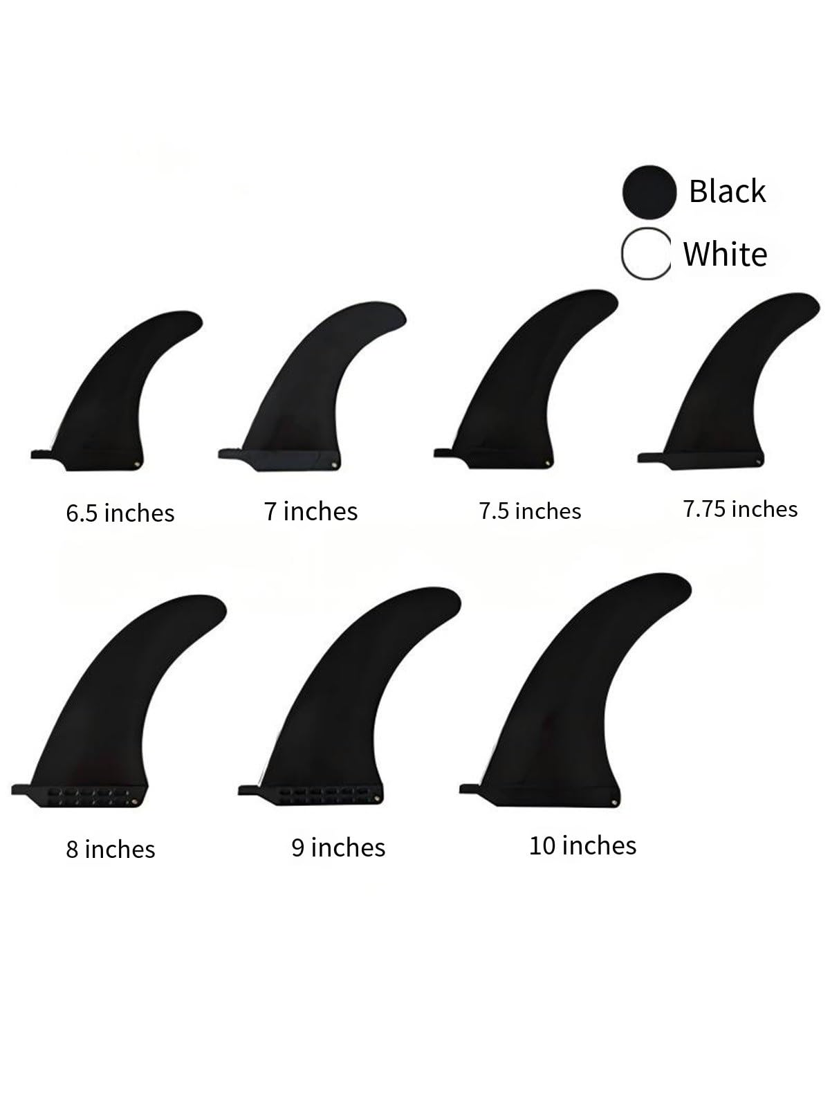 6,5/7/7,5/7,75/9/10 Zoll Surf Fin SUP Single Center Nylon Lange Board Paddle mit Schraube Surfen Zubehör Einfach auszutauschen