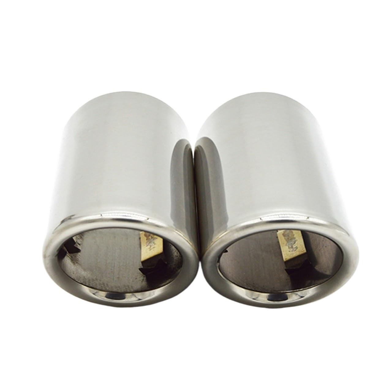 Vehicle Silencer Pasuje do Audi A4 B8 A3 8V 8P A1 Q5 pasuje VW Passat B7 CC Tiguan rura wydechowa samochodu tłumik końcówka osłona Car Styling(2pcs Silver)